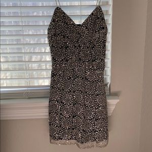 Black & silver party dress